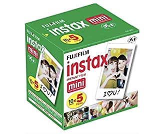 Fujifilm Instax Mini Instant Film, 10 Sheets×5 Pack(Total 50 Shoots)